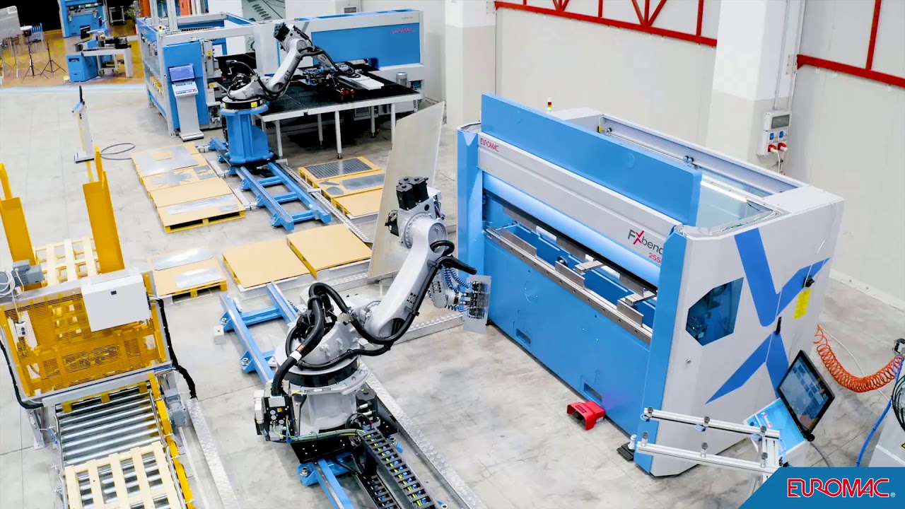 EUROMAC Automatic punching forming marking ribbing and bending line