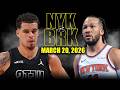 New York Knicks vs Brooklyn Nets Full Game Highlights – March 20, 2026 | NBA Season