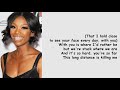 Long Distance by Brandy (Lyrics)