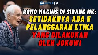 Romo Magnis Suseno Beberkan Pelanggaran Etik Yang Dilakukan Presiden Jokowi!