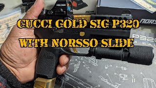 Gucci Gold Sig P320 with Norsso Slide 💰