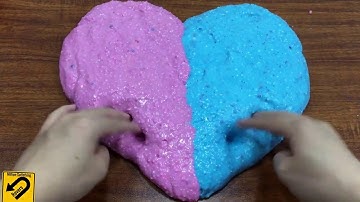 PEPPA PIG Slime Blue Vs Pink Mixing Random Things into Glossy Slime Videos Slime Satisfying