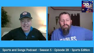 Sports and Songs Podcast - Season 5 - Episode 28 - Sports Edition - Arena Football, WNBA, PWHL, UFL