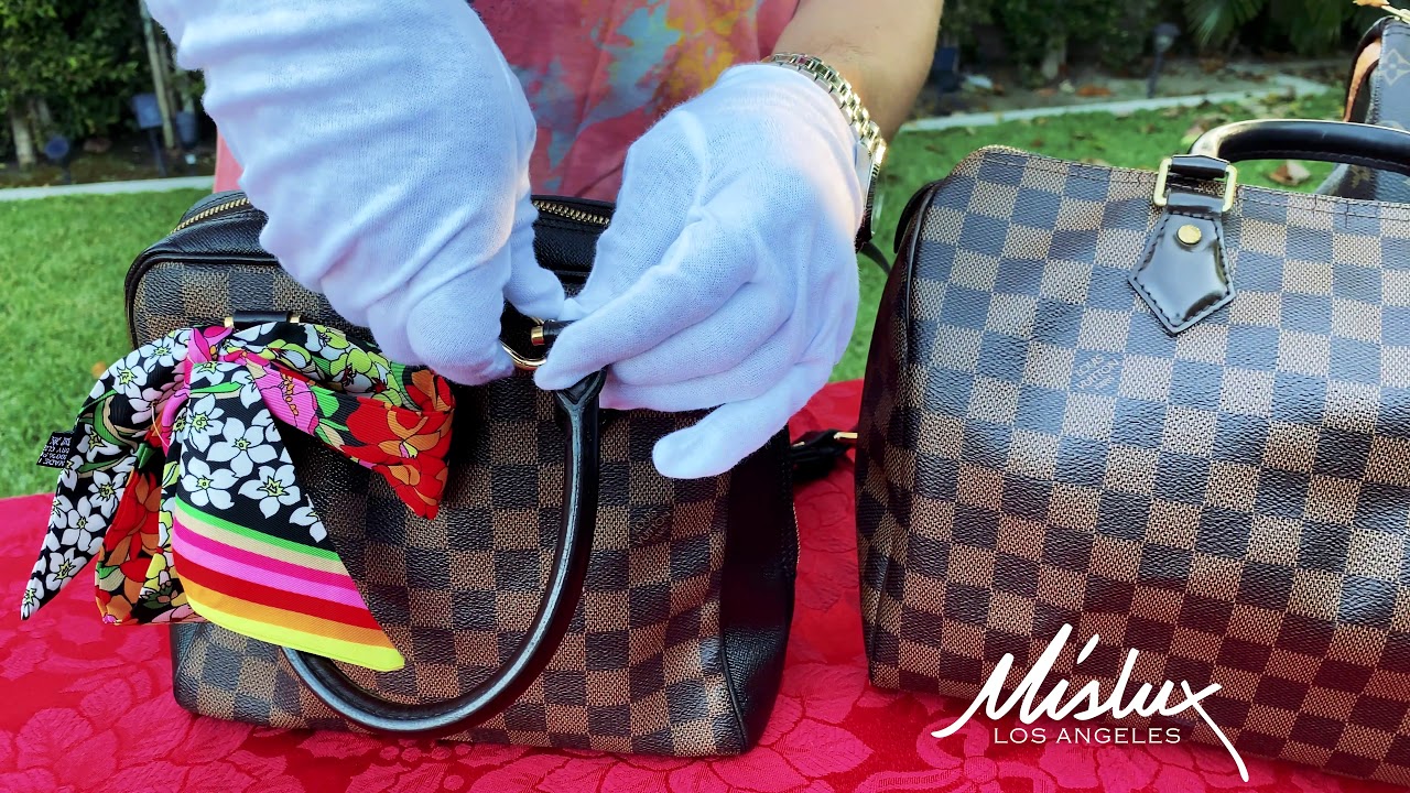 LOUIS VUITTON DAMIER EBENE, CLEANING, CONDITIONING, HOW TO, SPEEDY  BANDOULIERE 30