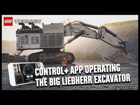 Driving one of the biggest excavators in the world with the LEGO Control+ app! | LEGO Technic