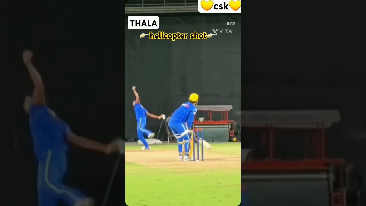 Msdhoni Practice Mecha Helicopter Shot Pathirana Yorker Boll 6 Six Captaincool Dhoni Mahi Ipl
