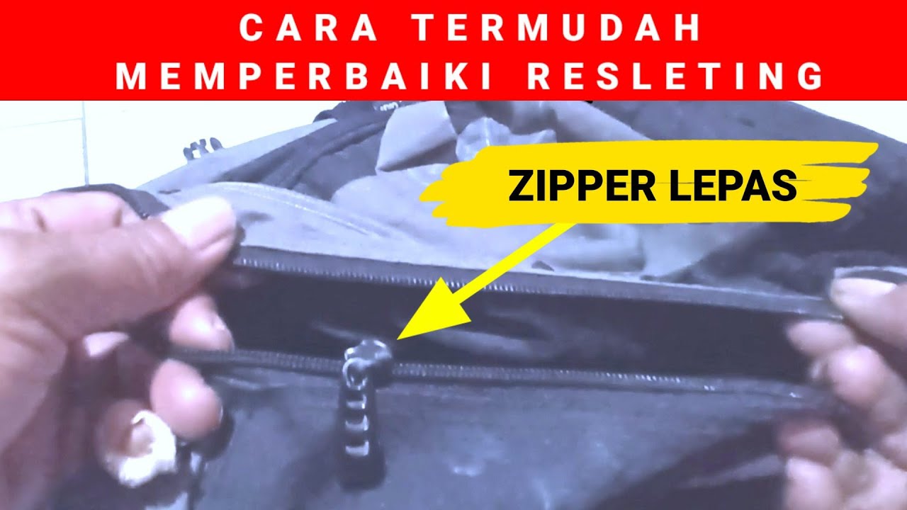 Cara memperbaiki Zipper ( resleting ) lepas sebelah