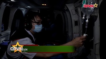 Trực thăng bay cấp cứu bệnh nhân từ Trường Sa về đất liền điều trị