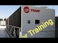 Trane Chiller RTAC-400 Electrical control panel, control display and how to operate the chiller