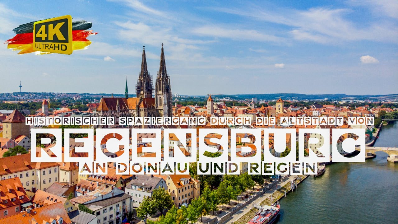 4K Walking Tour: Regensburgs historische Altstadt an der Donau, Bayern erleben