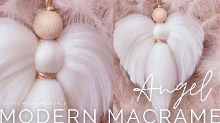 DIY ⎜EASY⎜CHRISTMAS ⭐️ 5 MINUTE MERINO ANGEL ⭐️⎜by DIY MACRAME WORLD ⎜FOR BEGINNERS