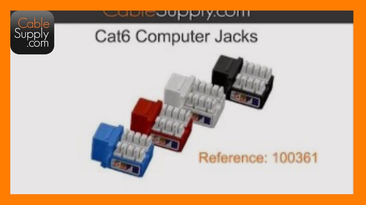 How to cable a Cat6 jack - YouTube