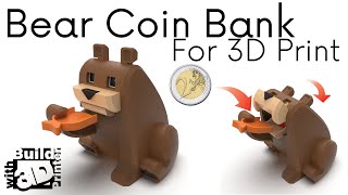 Bear Coin Bank for 3D-Print (Assembly Instructions) Resimi