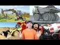 Learn  Construction Vehicles Song | Real Dump Truck, Bulldozer, Excavator | Learn English Kids