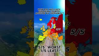 How bad did Chernobyl affect your country. #geography #europe #map #history #chernobyl #ukraine #fyp Wealth