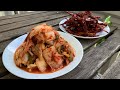 Homemade chili flakes and easy kimchi