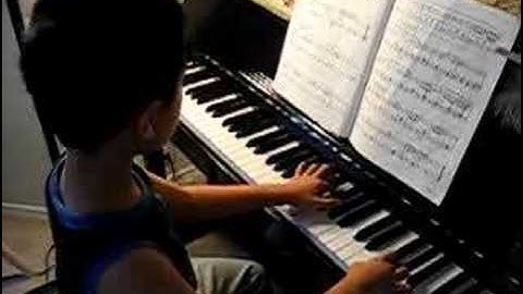 Oliver playing Sonatina in Romantic Style by James Bastien