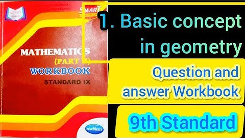 Basic concept in geometry । geometry class 9th । workbook solve । Maharashtra State Board
