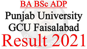 BA BSc Result 2021 - PU BA BSc Result 2021 - GCUF BA BSc Result 2021