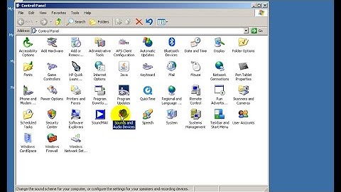 SAM channel: Adjust Windows XP audio settings