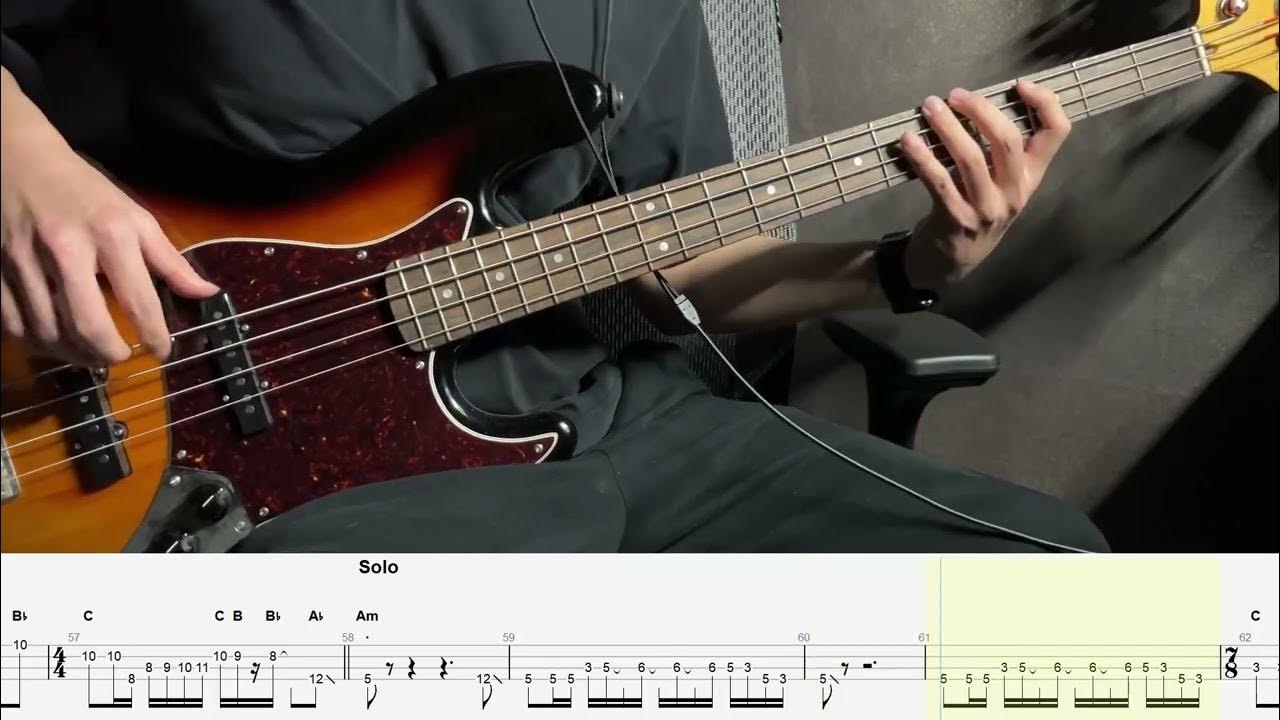 Radiohead - Paranoid Android (Bass Cover with TAB)