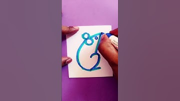 Draw a little mouse with a few numbers #simplestrokes #draw #simpledrawing  #digitalpainting