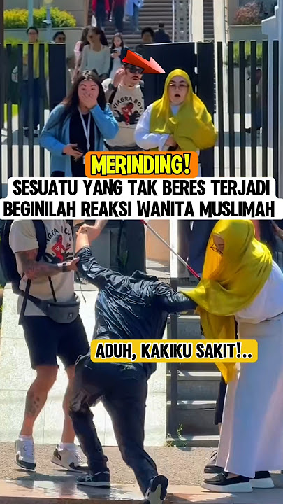Masya Allah‼️aksi Muslimah berhijab bikin dunia kagum #reaksi #wanitahijab #islam #muallafdunia