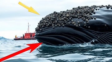 A humpback whale, injured by barnacles, was successfully rescued by a rescue team.😱😱