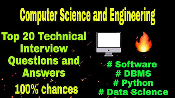 Top 20 Technical interview questions and answers for Computer Science Engineering