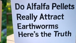 Do Alfalfa Pellets Really Attract Earthworms  Here’s the Truth