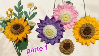 GIRASOL TEJIDO A CROCHET 🌻 PASO A PASO 💐 PARTE 1 🌻