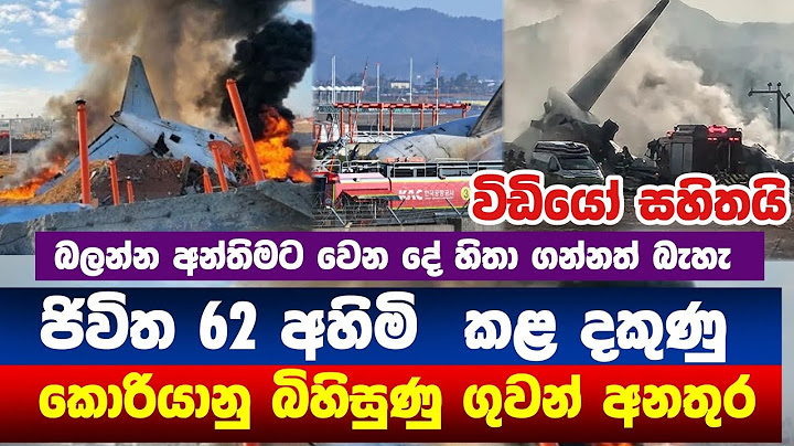 දකුණු කොරියානු බිහිසුණු ගුවන් අනතුර  දෑස් මානයේදීම ජීවිත රැසක් අහිමිව ගියේ මෙහෙමයි