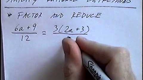 Simplify Rational Expressions Algebra 1 11.1 part 1