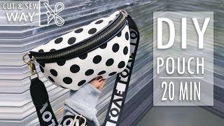 DIY FANTASTIC DESIGN POUCH BAG // Zipper Belt Free Hands Bag Idea In 20 Min