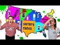 Throwing a Dart at a Map and Made SLIME Challenge || Taylor and Vanessa