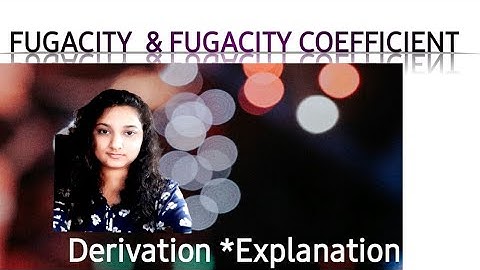 #fugacity#fugacitycoefficient Thermodynamics||Fugacity||Fugacity Coefficient