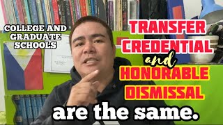 TRANSFER CREDENTIAL & HONORABLE DISMISSAL | by maestro bino