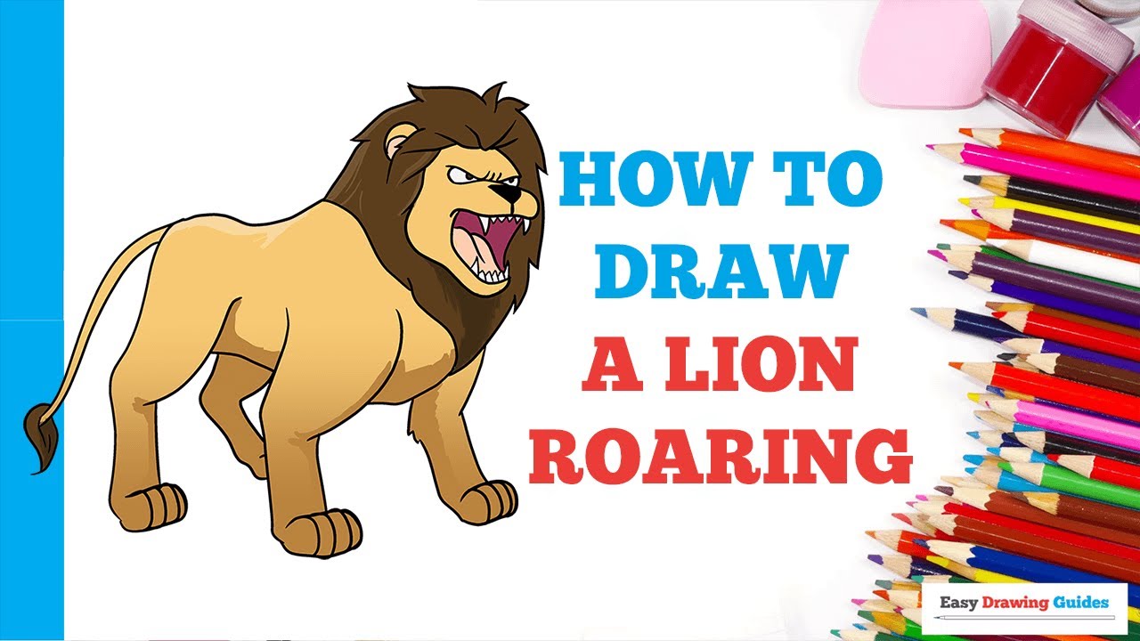 Pencil Drawing Of The Head Of A Roaring Lion In A Minimalist Style,  Suitable For Tattoo, Interior Decoration, Paintings, Print On Textiles And  T-shirts. Lion Roar. Royalty Free SVG, Cliparts, Vectors, and