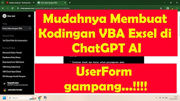Ternyata Mudah Membuat Entry Data VBA dengan Bantuan ChatGPT AI