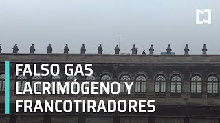 Falso gas lacrimógeno y francotiradores en marcha del 8M en CDMX, la paparrucha del día