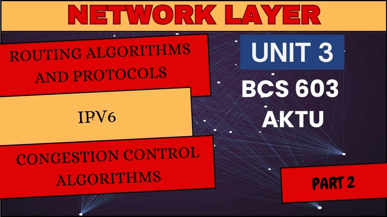 Computer Networks (CN) Unit 3 Part 2 | Count to Infinity, Routing & Congestion Control