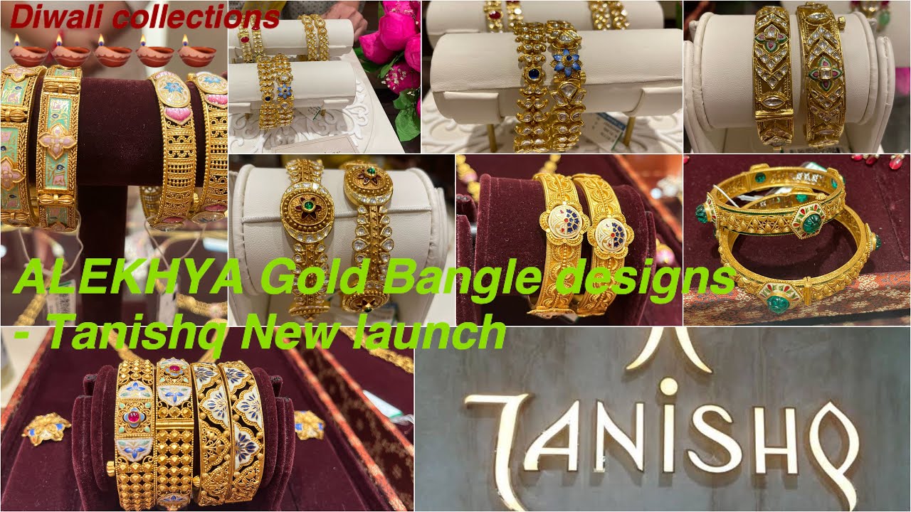 ALEKHYA Bangles Collections Tanishq New launch Gold bangles designs