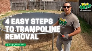 4 Easy Steps To Remove A Trampoline In Saginaw , Texas Only $150.00
