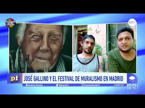 José Gallino conquista los muros en Europa: "Me pidieron hacer un mural de Mujica"