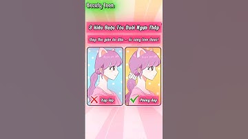 3 Kiểu Buộc Tóc Đuôi Ngựa Thấp Giúp Đầu Tròn Đẹp ! #beautytoon #hoathinhvuinhon