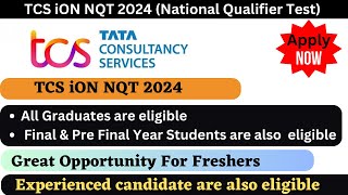 TCS NQT 2024 | TCS NQT For Any Graduates | TCS NQT Hiring 2024 | TCS Fresher Hiring NQT 2024