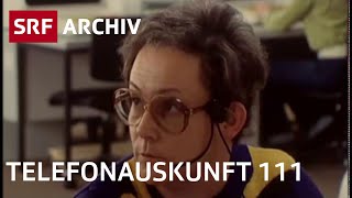 Telefonauskunft 111 in der Schweiz (1980) | Berufe die es so nicht mehr gibt | SRF Archiv