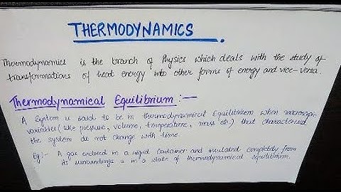 Thermodynamics - Introduction, Explanation, Applications