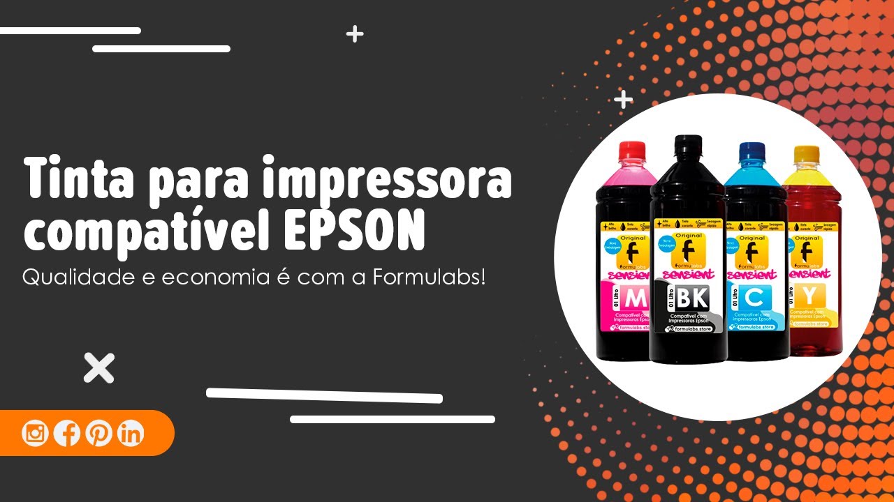 Capa do vídeo Tinta para impressora compatível EPSON, qualidade e economia é com a Formulabs!