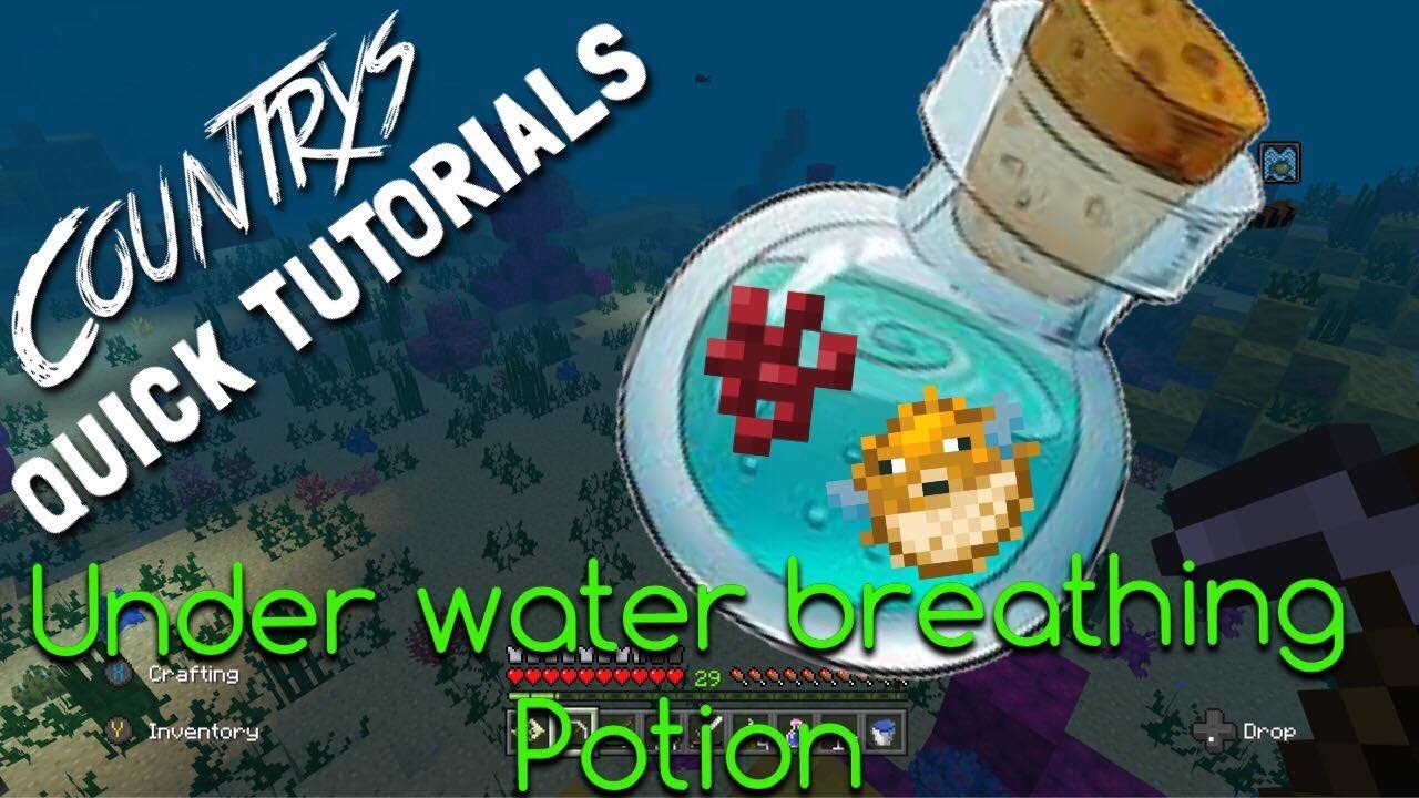 How to make the underwater breathing potions (Xbox one) YouTube